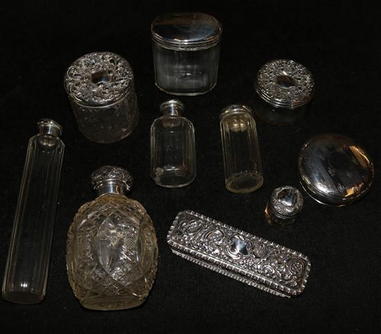 Collection of silver topped bottles